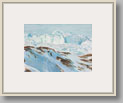 DISTANT ICEBERGS 2011, pencil and oil on aluminum, 5 x 8 in.